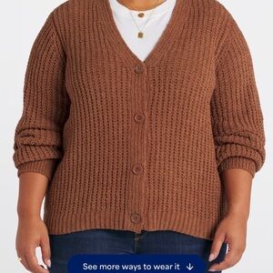 Cozy Brown Cardigan Sweater